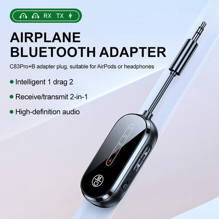 Airplane Bluetooth 5.4 Adaptor Transmitter Adapter for Airpods or Headphones