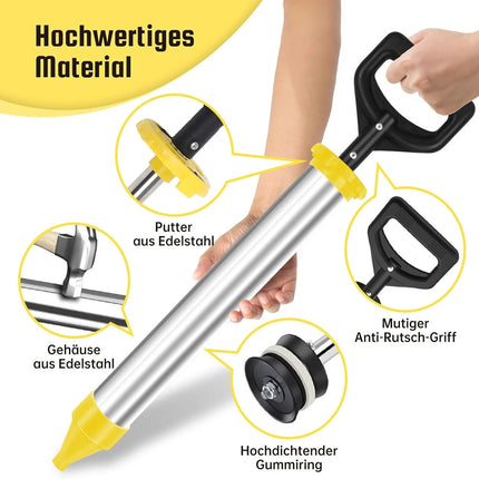 Stainless Steel Grouting Gun With 5 Nozzles Mortar Pump 45 Degree Tilt Design