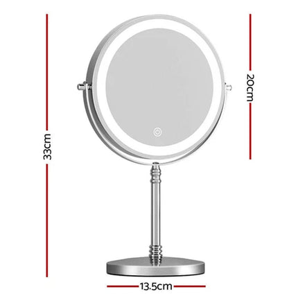 Makeup Mirror LED Light Cosmetic Rotation 10X Magnifying Round 360°