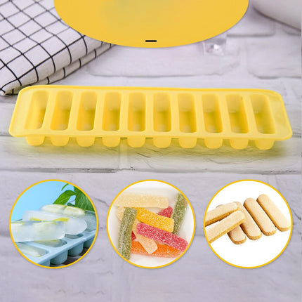 2 xSilicone Chocolate Baking Mould Cookie Finger Shaped Molds Ice Tray Long Strips