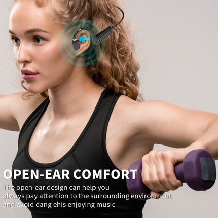 Open Ear Bluetooth Sport Headphones Bone Conduction Wireless Earphones with Mic