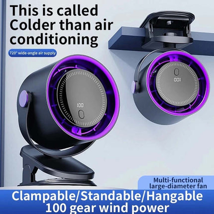 Desk Fan Portable Electric Table Desktop 360° Adjustable Air Circulator Fan