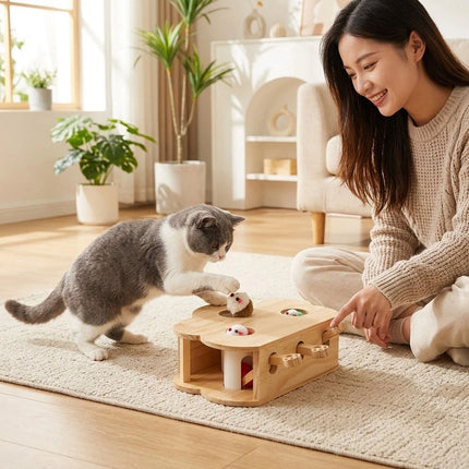 Whack A Mole Cat Toy Pet Gift Keeps Pet Entertained Fun Interactive Cat Toy