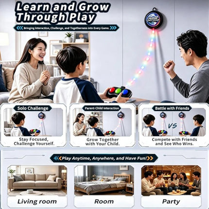 RGB LED Reflex Game,Funny Light Defense Challenge Interactive Game,Fast Press