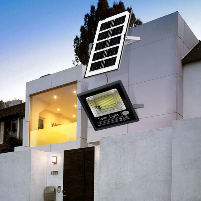 2PK 30000LM Solar Flood Lights Security Wall Yard Street Lamp Path Lamps Outdoor