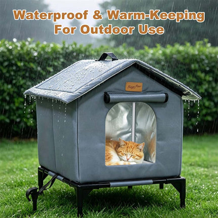 Waterproof Collapsable Outdoor Cat Shelter Cat House Winter Warm Cats Nest Cave