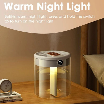 Humidifier Plant Humidifier Ultra Quiet with Humidity Display 2000ml For Bedroom