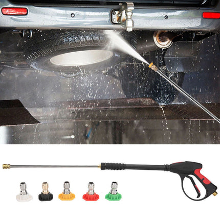 5 Nozzles High Pressure Washer Lance Gun 1/2" BSP Extension Wand Spray Cleaner
