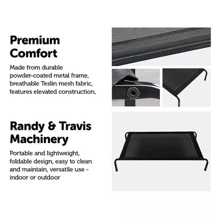 Heavy Duty Pet Raised Bed Elevated Trampoline Hammock Cat Dog Raised Deluxe