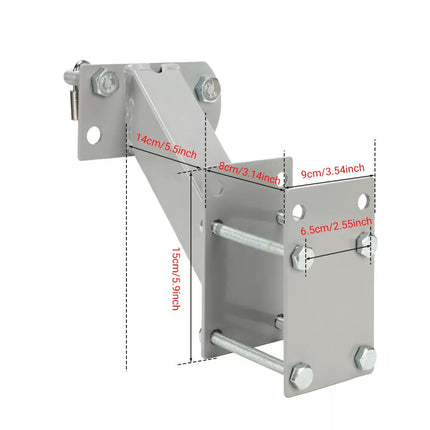 Spare Wheel Carrier Bracket Tyre Holder Trailer Caravan Boat & Pad Lock Silver