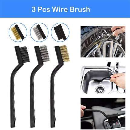 11X Car Wheel Tire Brushes Set Vehicle Detailing Cleaning Tool Wash Brush Kit