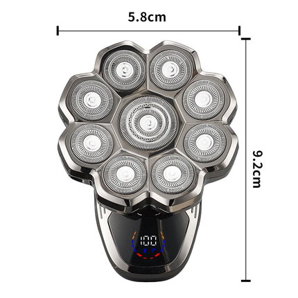 Electric Head Shaver for Bald Men 9D Razor Wet/Dry Beard Hair Trimmer Travel