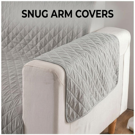 Sofa Cover Quilted Couch Covers Lounge Pet Protector Slipcovers Grey 130*195CM
