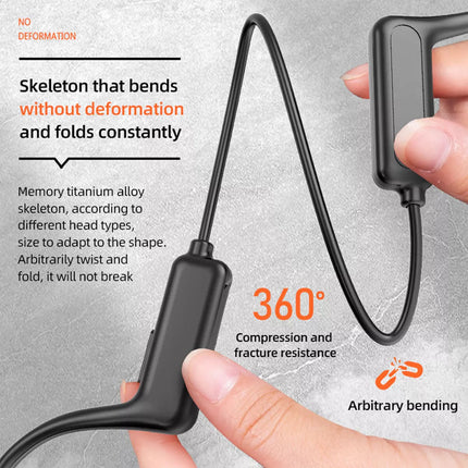 Open Ear Bluetooth Sport Headphones Bone Conduction Wireless Earphones with Mic