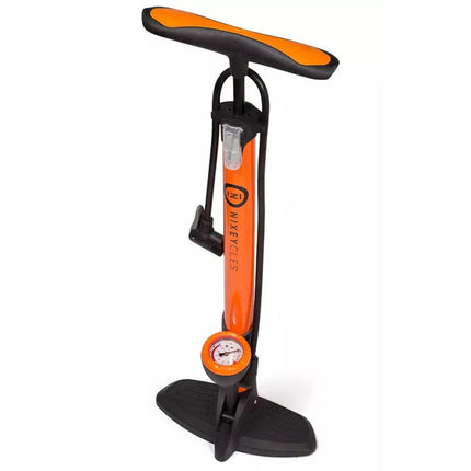 High Pressure Bicycle Bike Alloy Floor Air Pump Gauge - NXP38