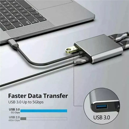 Adapter USB 3.0 Type-C to Dual HDMI USB C Hub Docking Station Screen Expansion