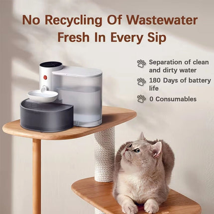 3L Smart Wireless Pet Water Fountain No Need Filter Cat Dog Drinking Water Bowl