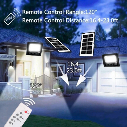 2PK 30000LM Solar Flood Lights Security Wall Yard Street Lamp Path Lamps Outdoor