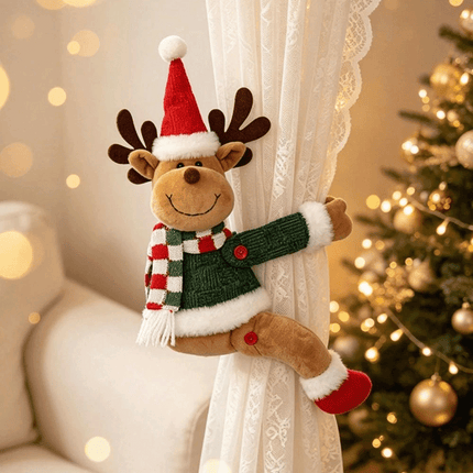 Santa Claus Curtain Clips Elk Christmas Curtain Buckle Living Room