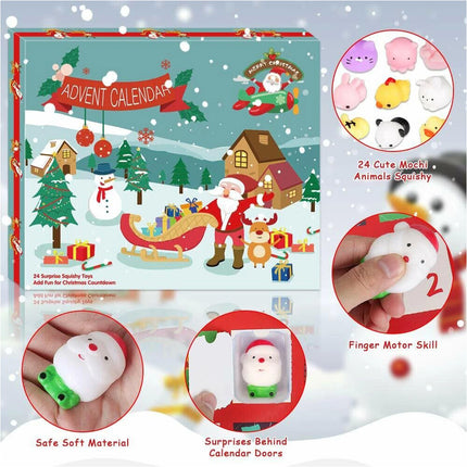 Festive Christmas Countdown Advent Calendar 24pcs Fidget Toys Holiday Present