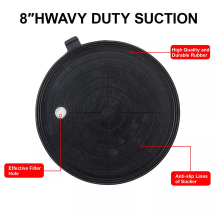 2x 8'' 500kg Vacuum Suction Cup Glass Lifter Granite Sucker Pump Lift Heavy Duty