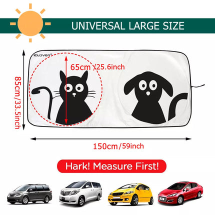 Car SUV Windshield Sun Shade Front Windscreen Visor Reflective Sunshade 150X85cm