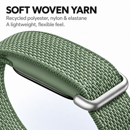 For Google Fitbit Air Performance Loop Band Recycled Polyester Adjustable Strap Sage Green