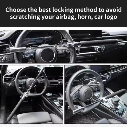 Car Steering Wheel Lock Anti Theft Security Wheel Clamp Extendable Heavy Duty