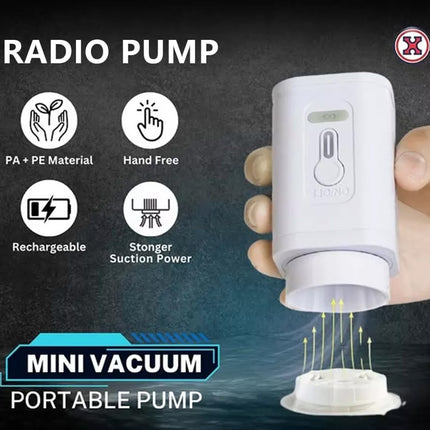 Portable Mini Electric Air Pump for Vacuum Space Saved Storage Bag Travel Home