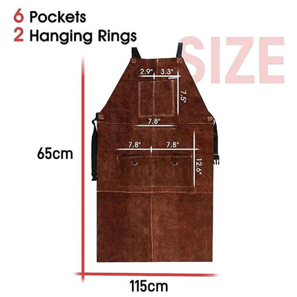 Cowhide Welding Apron Heat Insulation Welder Thornproof Protection Workwear