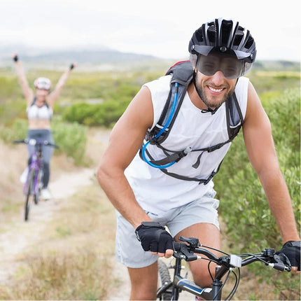 Bike Helmet for Men Women w/ Detachable Goggles Led Back Light Black and white