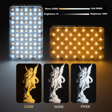 RGB LED Video Light 2500K-9900K Photography Light 3000mAh Studio