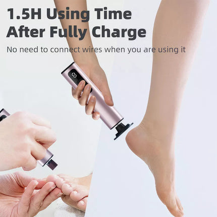Electric Callus Remover Powerful Electric Foot File Grinder Sander Machine Speed Rose gold