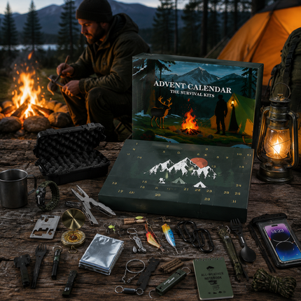 24 IN 1 Advent Calendar Outdoor Camping Gear Multi Tool Set Hiking Kit