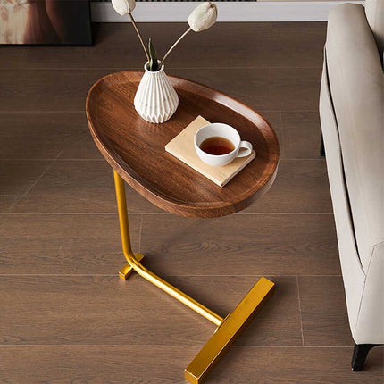 Bedside Sofa Side End Table Coffee Couch Tray Shaped Stand
