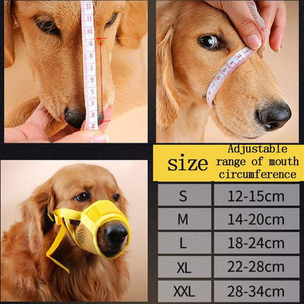 Pet Dog Adjustable Mask Bark Bite Mesh Mouth Muzzle Grooming