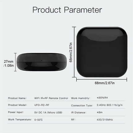 WiFi RF+IR Remote Controller RF Appliances Tuya/Smart Life App Voice Control