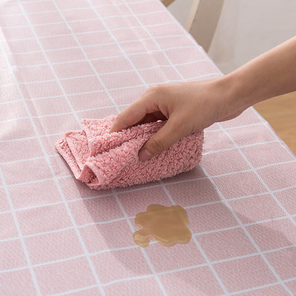 Nordic Powder Rectangle Table Cloth Water Stain Resistant PEVA Party Tablecloth Desk Cover Mat