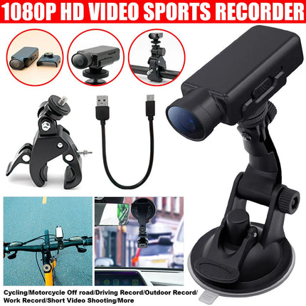 Motorcycle Sport Action Camera 1080P HD Bike Helmet Dash Cam Video Recorder