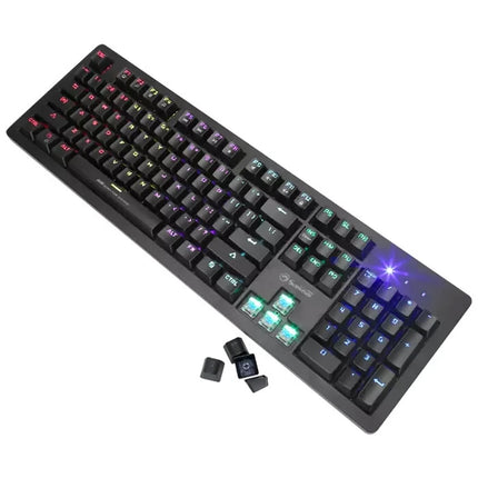 LED Gaming Mechanical Keyboard RGB Backlit USB Wired 104 Keys Blue Switch