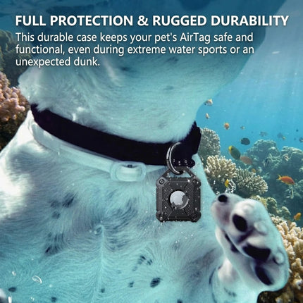Black Apple AirTag Protective Case Waterproof TPU Cover Air Tag Tracker Loop Holder