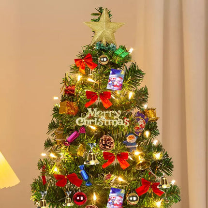 Artificial Mini Christmas Tree With LED Lights 55 cm Xmas Tabletop Ornament