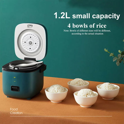 1.2L Mini Rice Cooker Travel Small Non-stick Pot Cooking Soup Rice Stews Steamer