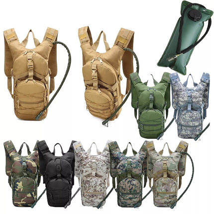Hydration Backpack With 3L Water Bladder Backpack Cycling Hiking Camping Bag Black
