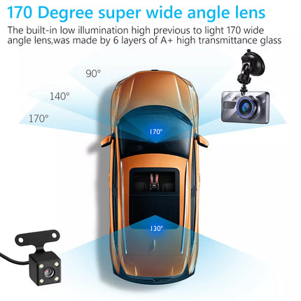 1080P Car Dash Camera Dual Front and Rear Video DVR Recorder Night Vision Kit