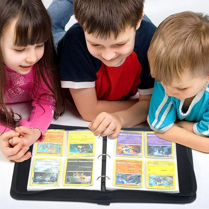 Leather Pokemon Cards Binder Album Book Game Card Collectors Portfolio 400 Slots Pikachu&Friends 2