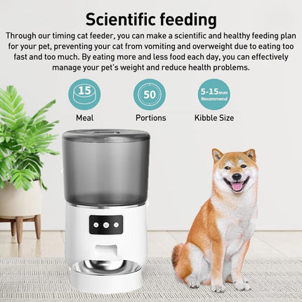 4L Smart Pet Feeder Dog Cat Feeder Wifi APP Control Automatic Food Dispenser