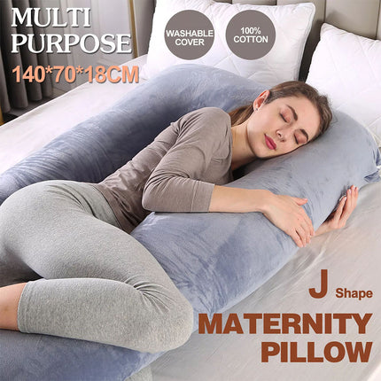 J-Shape Maternity Pregnancy Pillow Nursing Sleeping Feeding Body Support