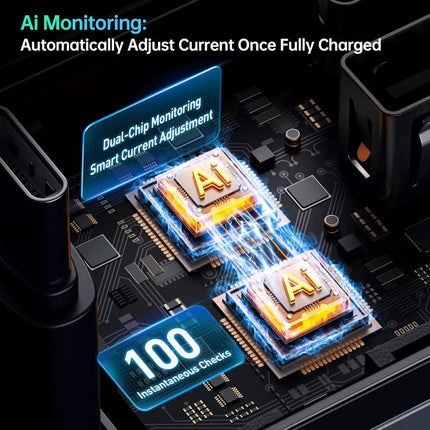 120W 4-in-1 Retractable Car Charger Cable – Dual Port USB-C PD Fast Charging Ada