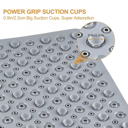 Non Slip Bath Mat Extra Large Shower Mat Bathtub Anti-Mold Rubber Strong Suction